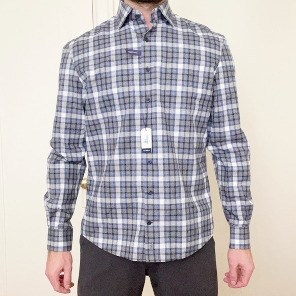 Johnnie-O Bernard Lightweight Plaid Flannel Button Shirt Men’s Size Small New - Picture 1 of 9